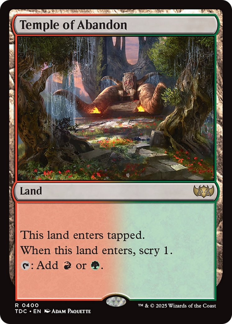 Temple of Abandon [Tarkir: Dragonstorm Commander] | Clutch Gaming