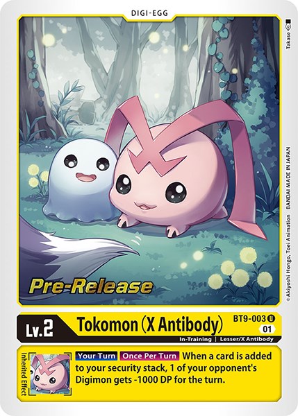 Tokomon (X Antibody) [BT9-003] [X Record Pre-Release Promos] | Clutch Gaming