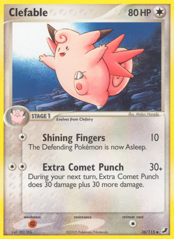 Clefable (36/115) [EX: Unseen Forces] | Clutch Gaming