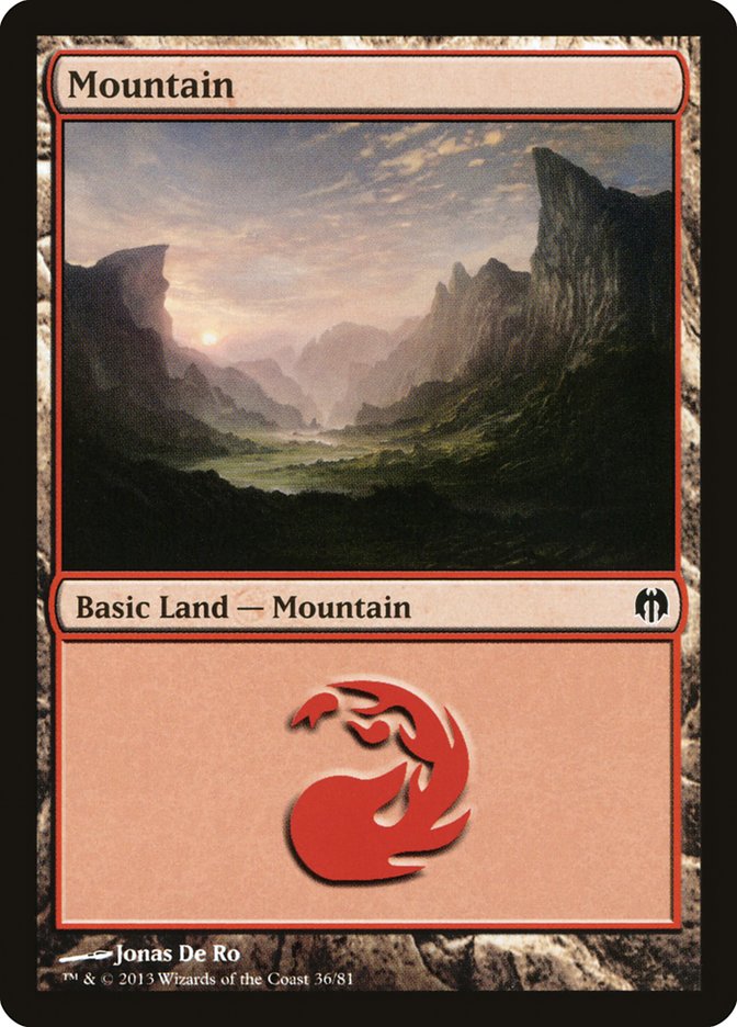 Mountain (36) [Duel Decks: Heroes vs. Monsters] | Clutch Gaming