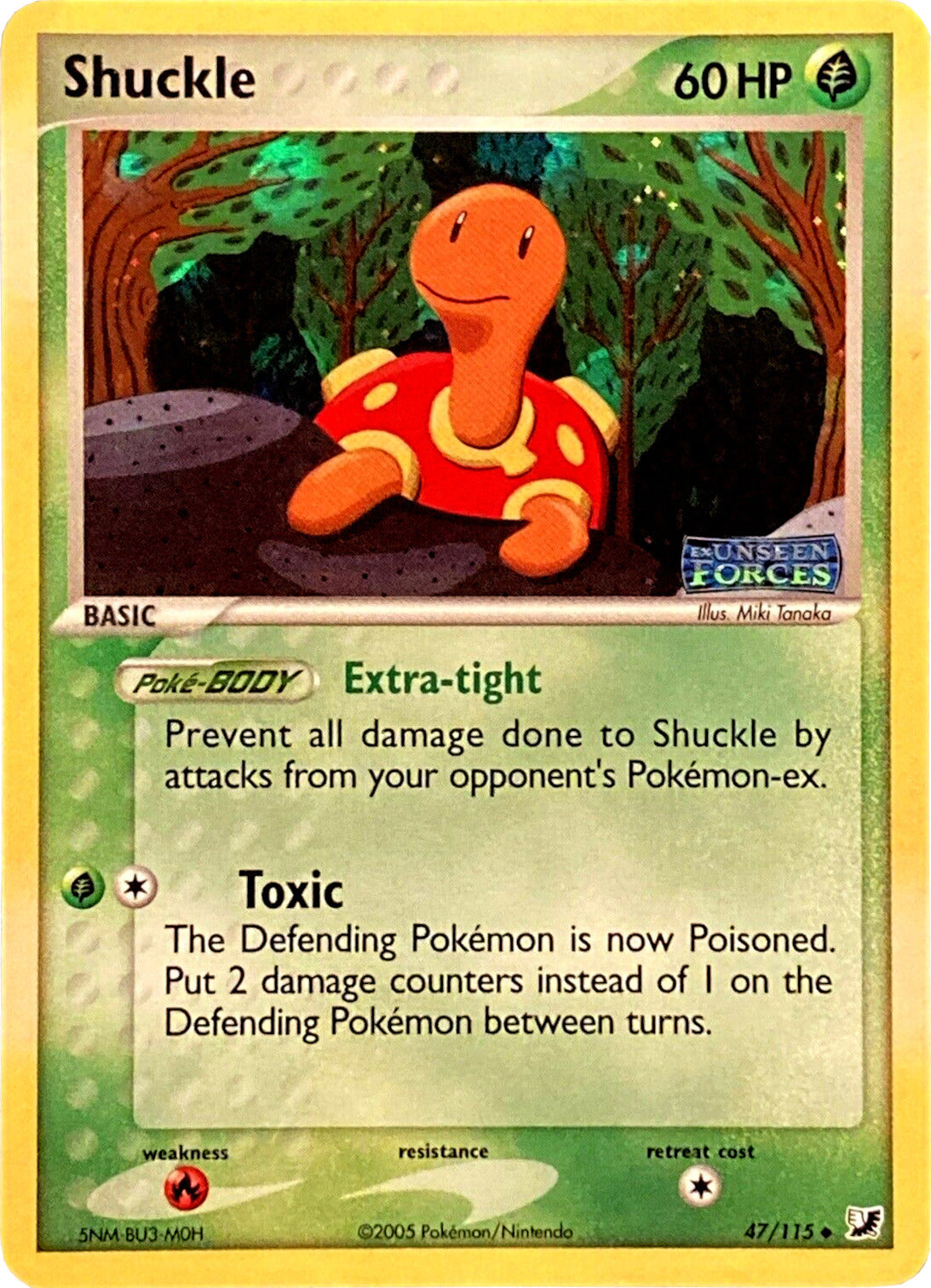 Shuckle (47/115) (Stamped) [EX: Unseen Forces] | Clutch Gaming