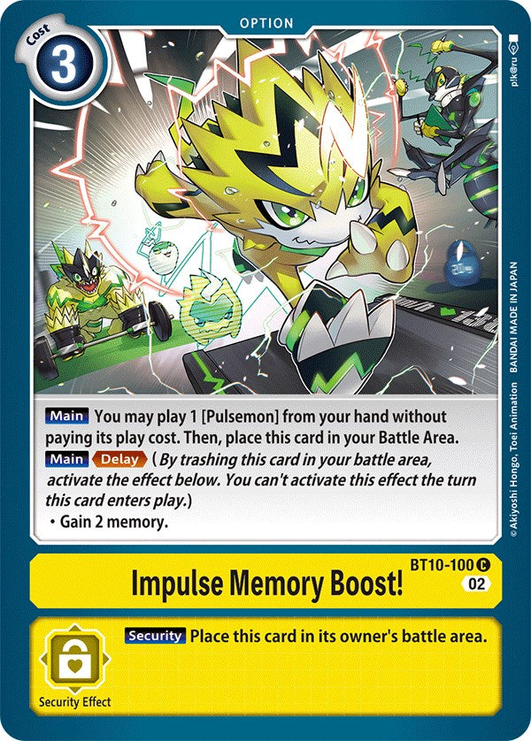 Impulse Memory Boost! [BT10-100] [Xros Encounter] | Clutch Gaming