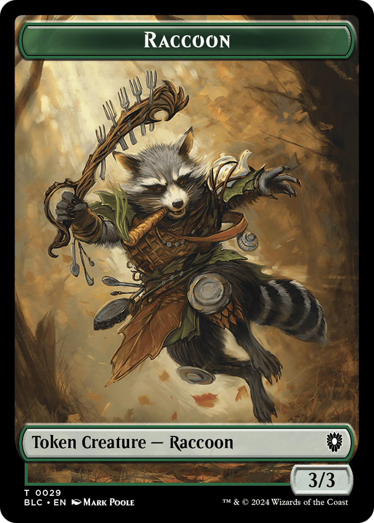 Rat // Raccoon Double-Sided Token [Bloomburrow Commander Tokens] | Clutch Gaming