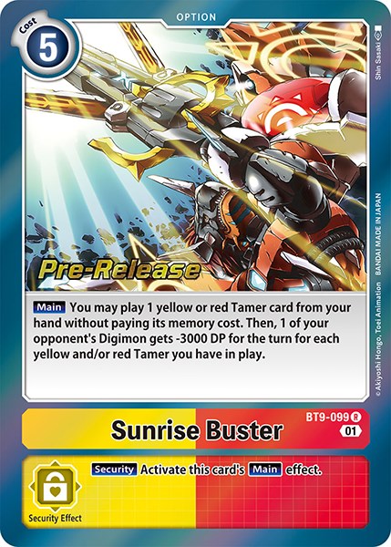 Sunrise Buster [BT9-099] [X Record Pre-Release Promos] | Clutch Gaming