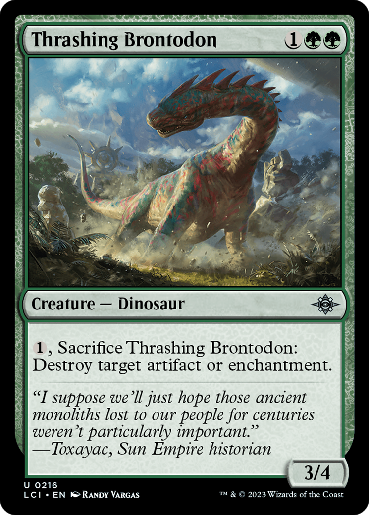 Thrashing Brontodon [The Lost Caverns of Ixalan] | Clutch Gaming