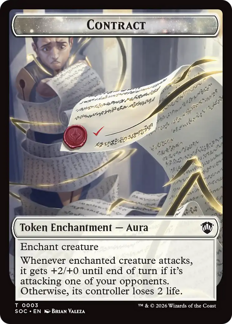 Contract // Copy Double-Sided Token [Secrets of Strixhaven Commander Tokens] | Clutch Gaming