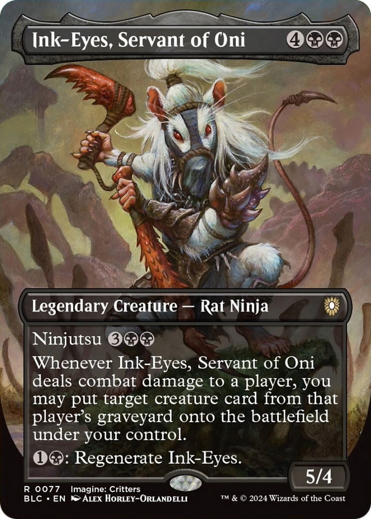 Ink-Eyes, Servant of Oni (Borderless) [Bloomburrow Commander] | Clutch Gaming