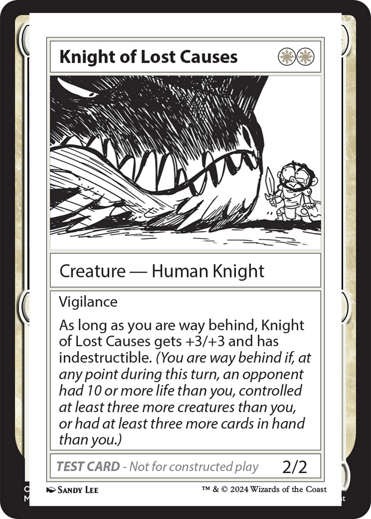 Knight of Lost Causes [Mystery Booster 2 Playtest Cards] | Clutch Gaming