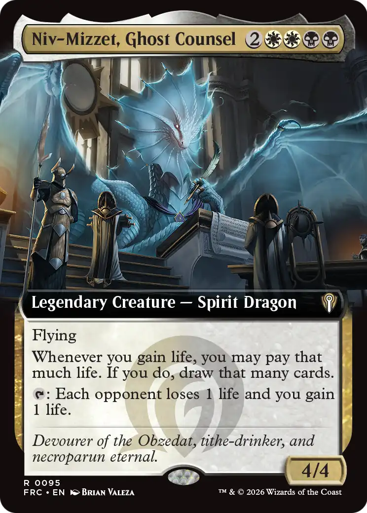 Niv-Mizzet, Ghost Counsel (Extended Art) [Reality Fracture Commander] | Clutch Gaming