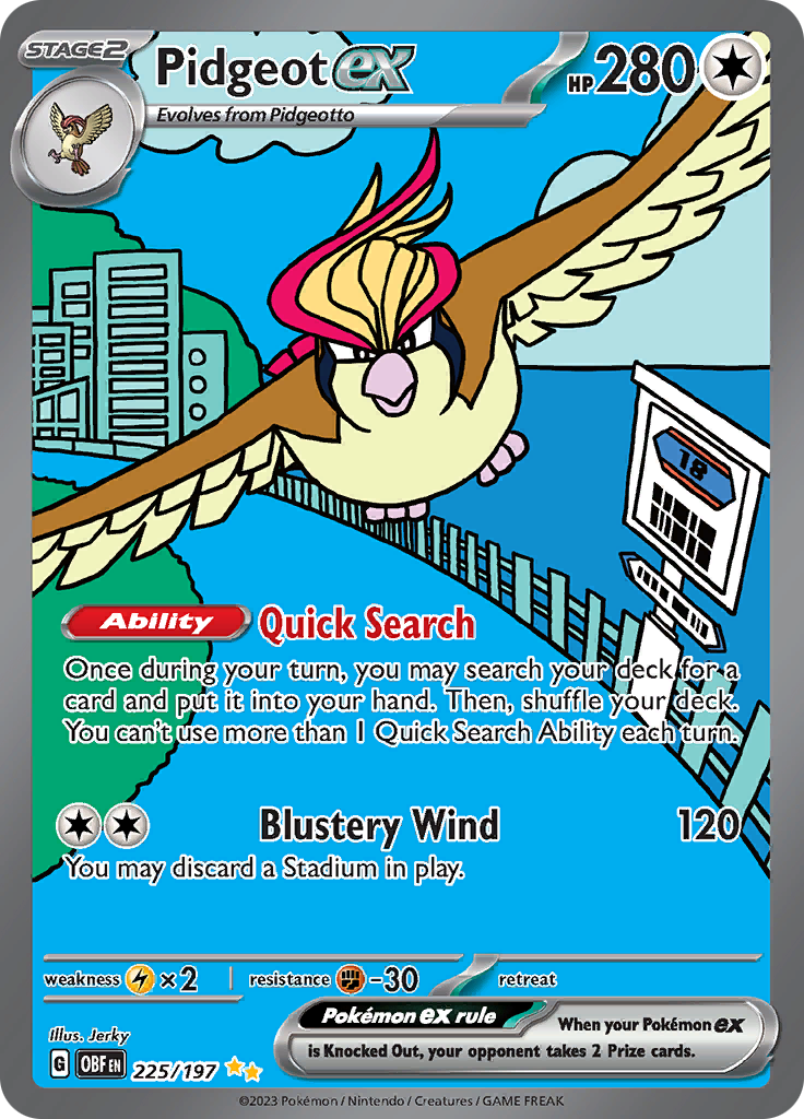 Pidgeot ex (225/197) [Scarlet & Violet: Obsidian Flames] | Clutch Gaming