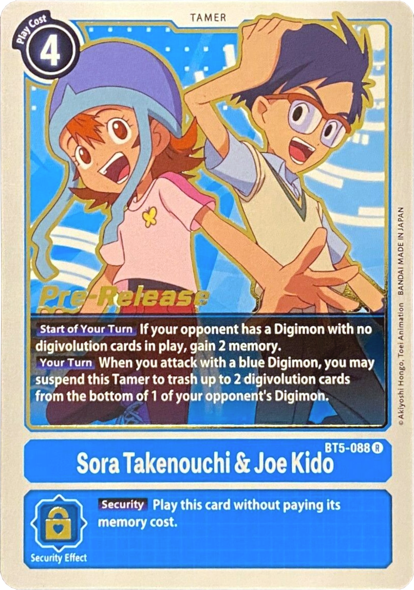 Sora Takenouchi & Joe Kido [BT5-088] [Battle of Omni Pre-Release Promos] | Clutch Gaming