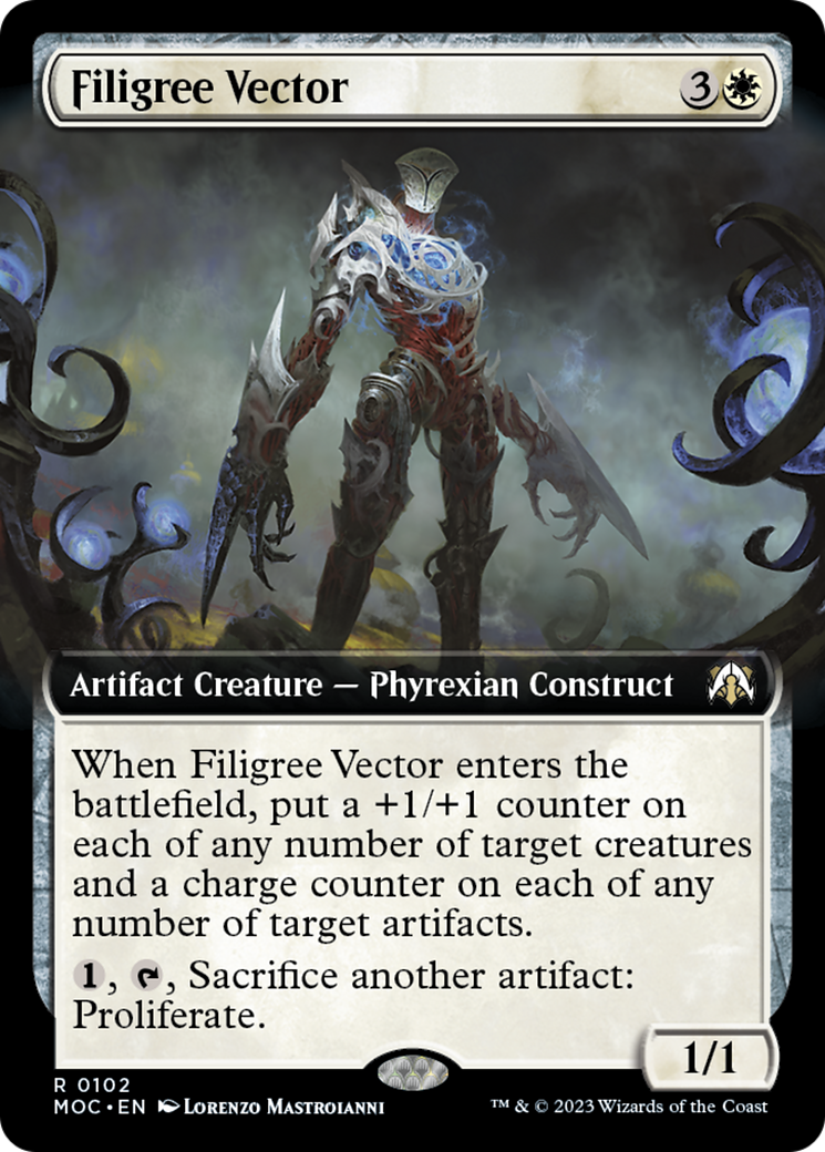 Filigree Vector (Extended Art) [March of the Machine Commander] | Clutch Gaming