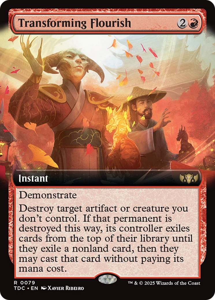 Transforming Flourish (Extended Art) [Tarkir: Dragonstorm Commander] | Clutch Gaming