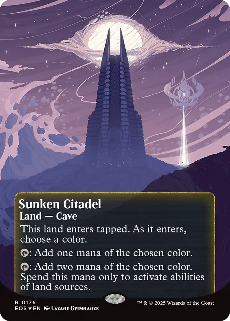 Sunken Citadel (0176) (Borderless) (Galaxy Foil) [Edge of Eternities: Stellar Sights] | Clutch Gaming
