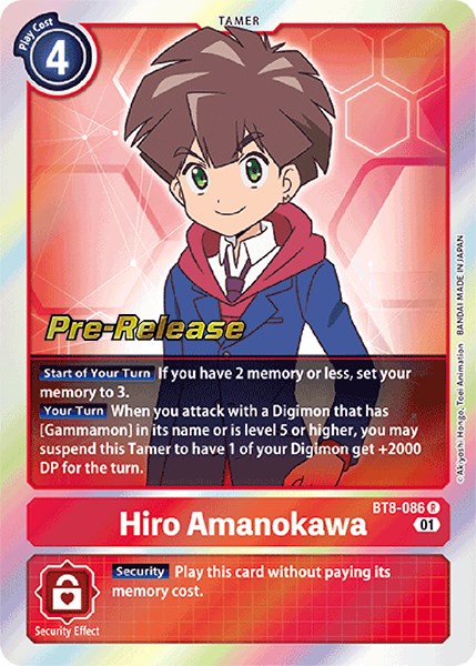 Hiro Amanokawa [BT8-086] [New Awakening Pre-Release Cards] | Clutch Gaming