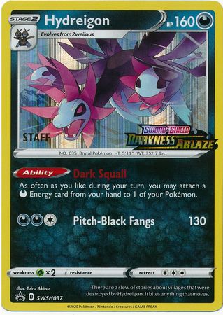 Hydreigon (SWSH037) (Staff Prerelease Promo) [Sword & Shield: Black Star Promos] | Clutch Gaming