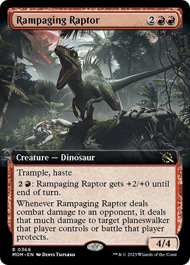 Rampaging Raptor (Extended Art) [March of the Machine] | Clutch Gaming