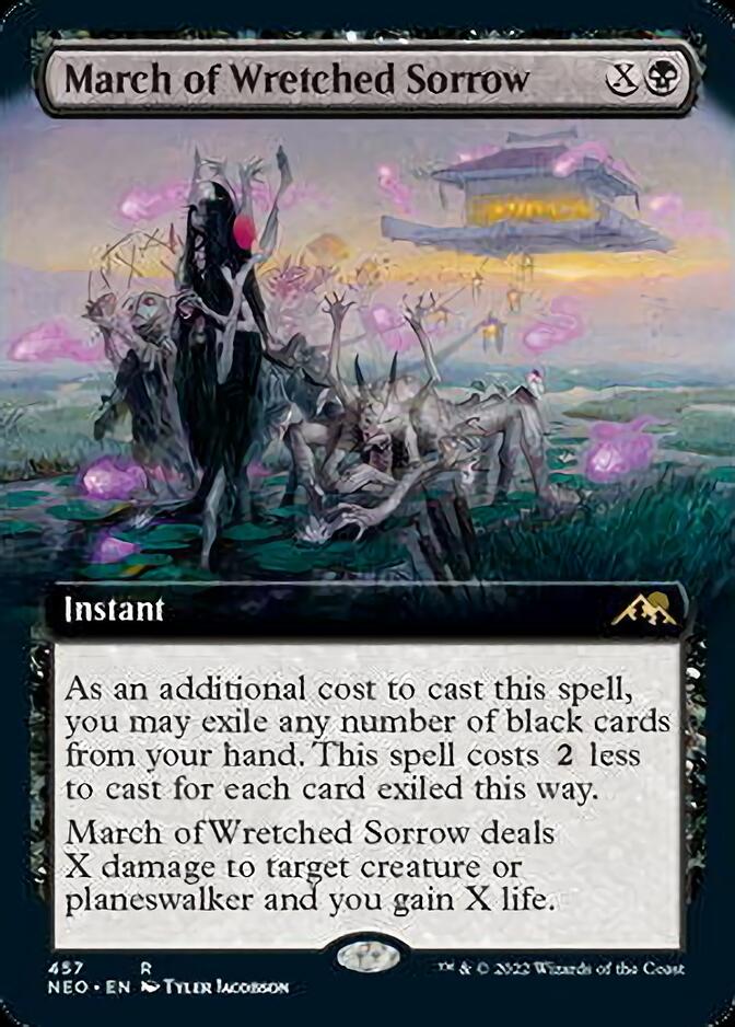 March of Wretched Sorrow (Extended Art) [Kamigawa: Neon Dynasty] | Clutch Gaming