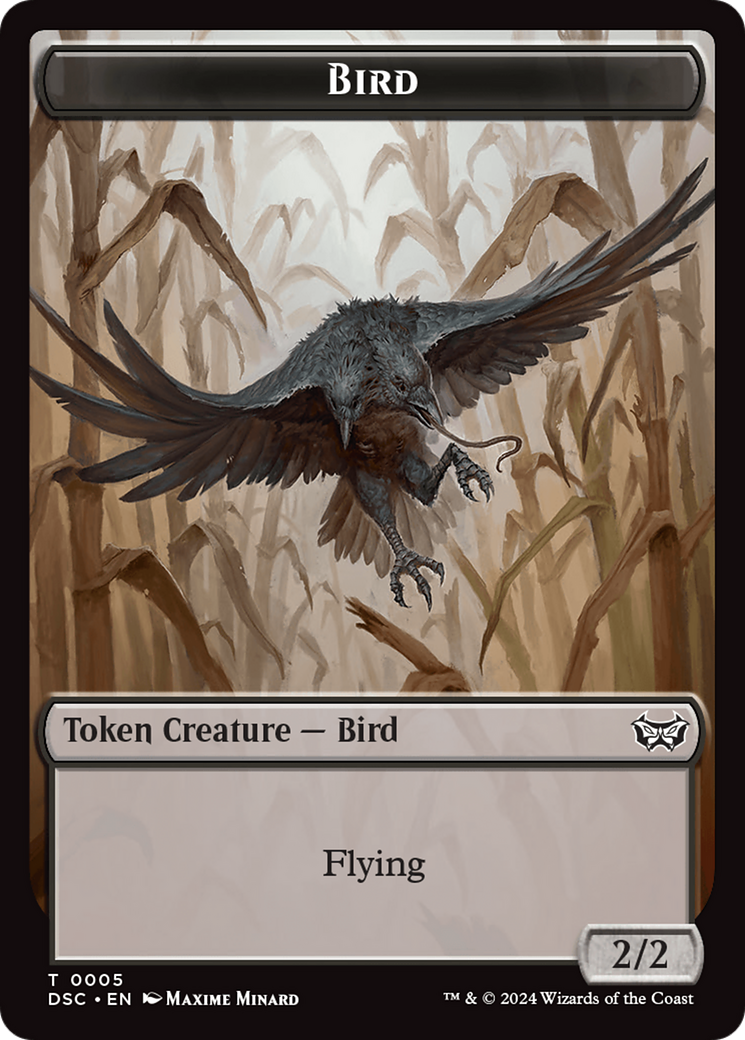 Elemental // Bird Double-Sided Token [Duskmourn: House of Horror Commander Tokens] | Clutch Gaming