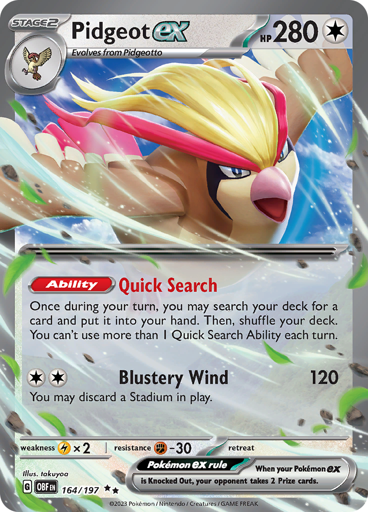 Pidgeot ex (164/197) [Scarlet & Violet: Obsidian Flames] | Clutch Gaming