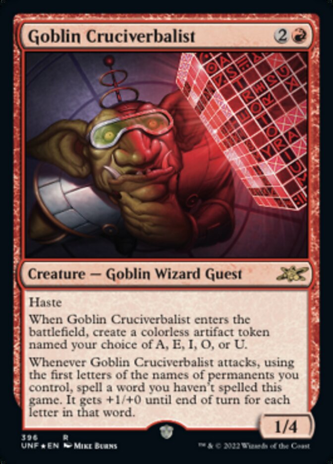 Goblin Cruciverbalist (Galaxy Foil) [Unfinity] | Clutch Gaming