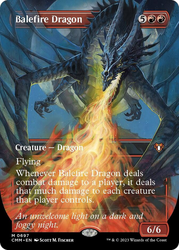 Balefire Dragon (Borderless Alternate Art) [Commander Masters] | Clutch Gaming