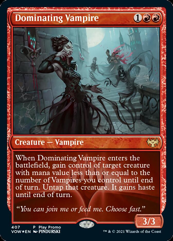 Dominating Vampire (Play Promo) [Innistrad: Crimson Vow Promos] | Clutch Gaming