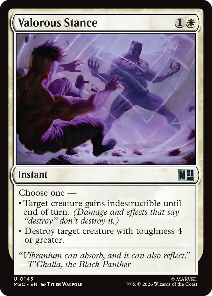 Valorous Stance (Surge Foil) [Marvel Super Heroes Commander] | Clutch Gaming