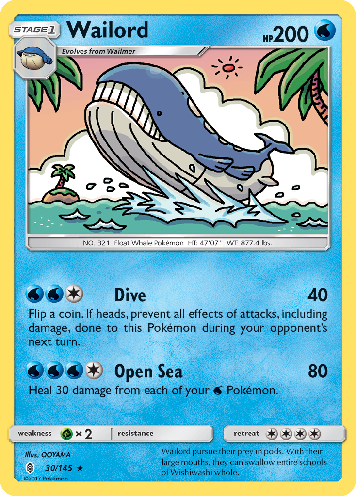 Wailord (30/145) [Sun & Moon: Guardians Rising] | Clutch Gaming