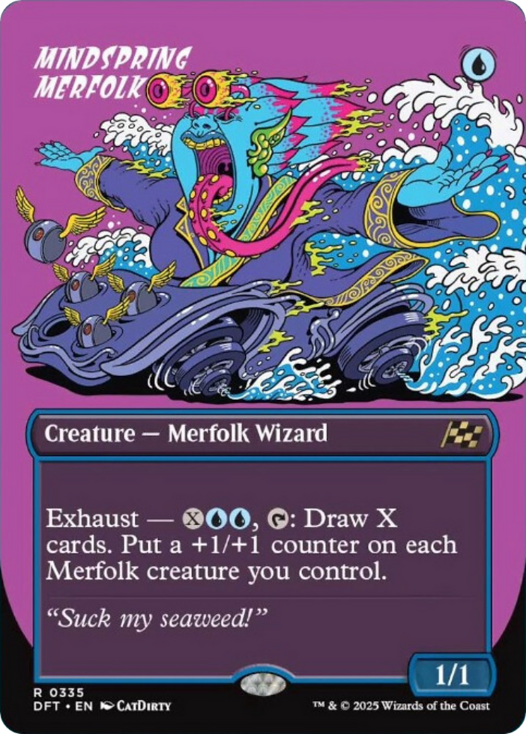 Mindspring Merfolk (Borderless) [Aetherdrift] | Clutch Gaming