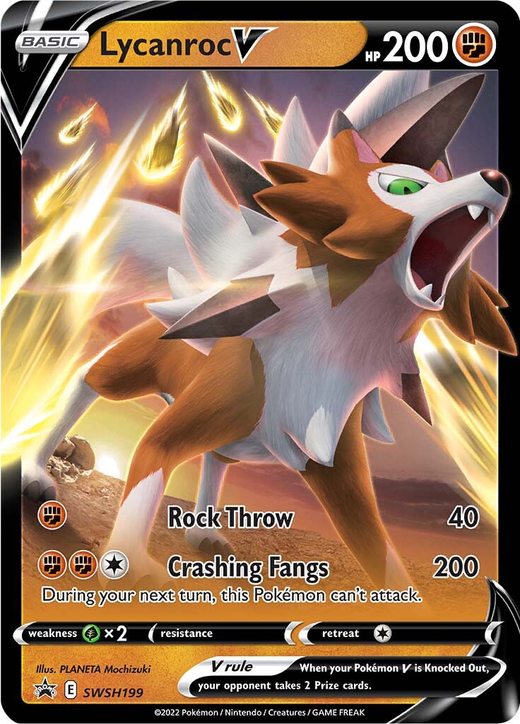 Lycanroc V (SWSH199) [Sword & Shield: Black Star Promos] | Clutch Gaming