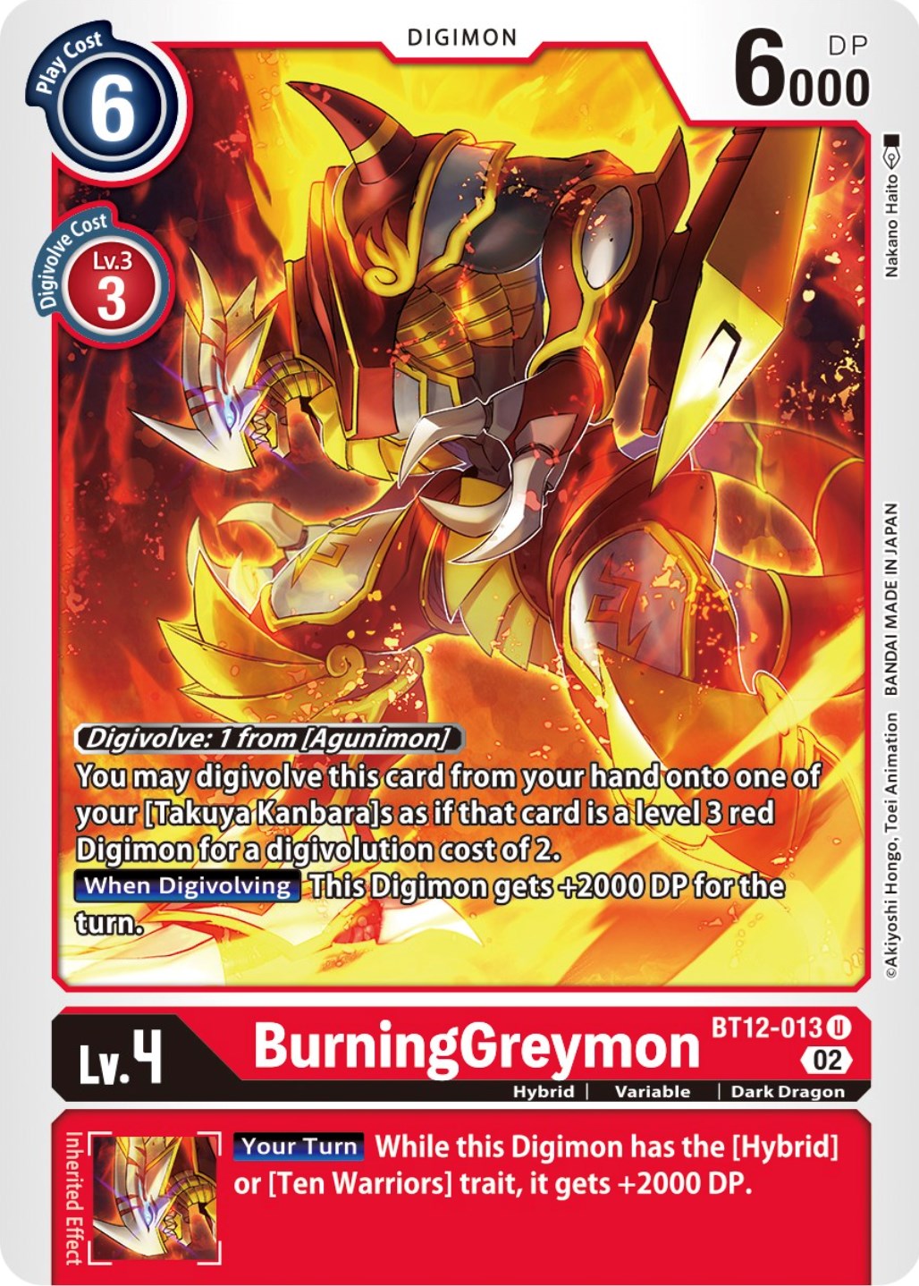 BurningGreymon [BT12-013] [Across Time] | Clutch Gaming