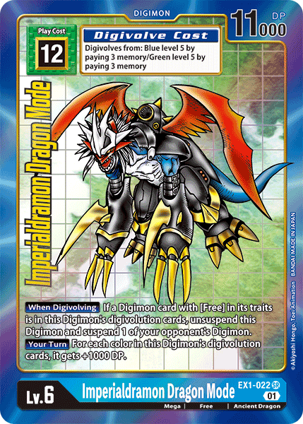 Imperialdramon Dragon Mode [EX1-022] (Alternate Art) [Classic Collection] | Clutch Gaming