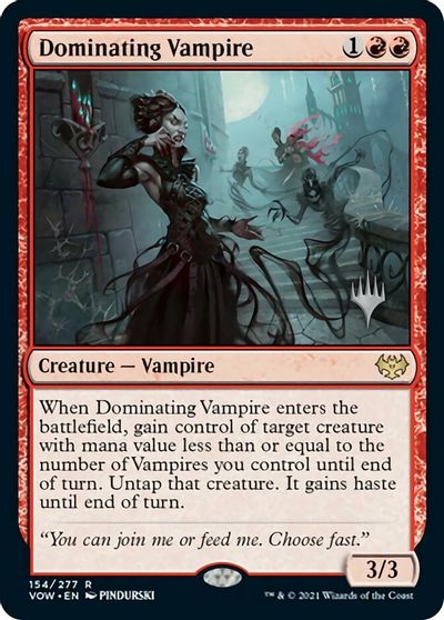 Dominating Vampire (Promo Pack) [Innistrad: Crimson Vow Promos] | Clutch Gaming