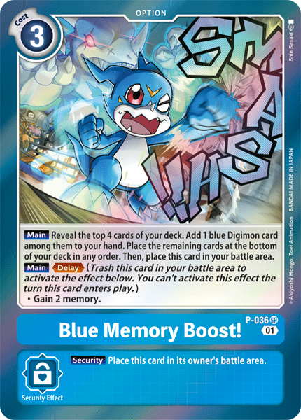 Blue Memory Boost! [P-036] [Promotional Cards] | Clutch Gaming