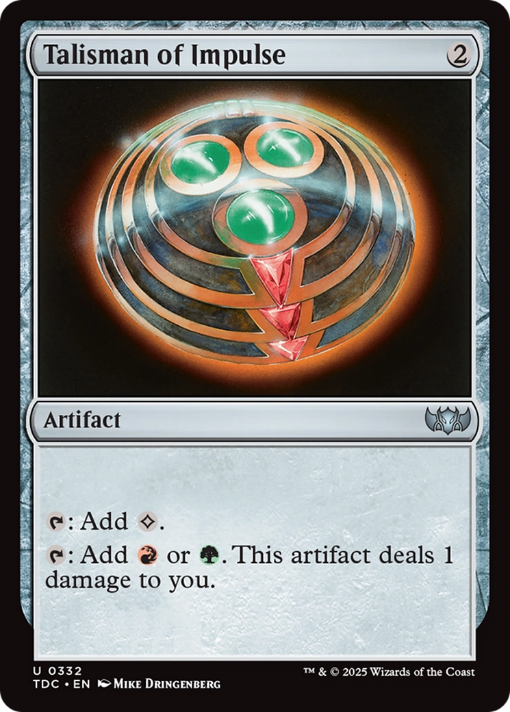 Talisman of Impulse [Tarkir: Dragonstorm Commander] | Clutch Gaming
