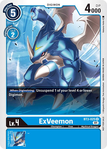 ExVeemon [BT3-025] (Winner Pack Double Diamond) [Release Special Booster Promos] | Clutch Gaming