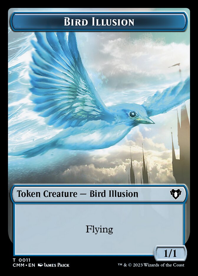 Thopter // Bird Illusion Double-Sided Token [Commander Masters Tokens] | Clutch Gaming