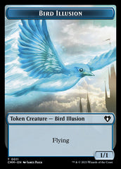 Treasure // Bird Illusion Double-Sided Token [Commander Masters Tokens] | Clutch Gaming