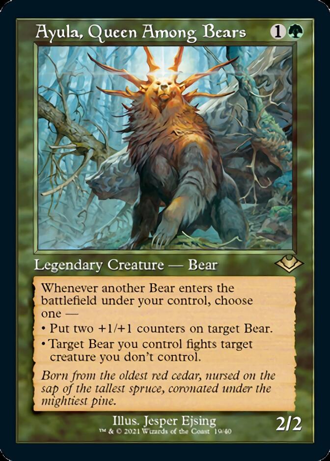 Ayula, Queen Among Bears (Retro Foil Etched) [Modern Horizons] | Clutch Gaming