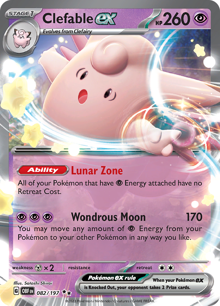 Clefable ex (082/197) [Scarlet & Violet: Obsidian Flames] | Clutch Gaming