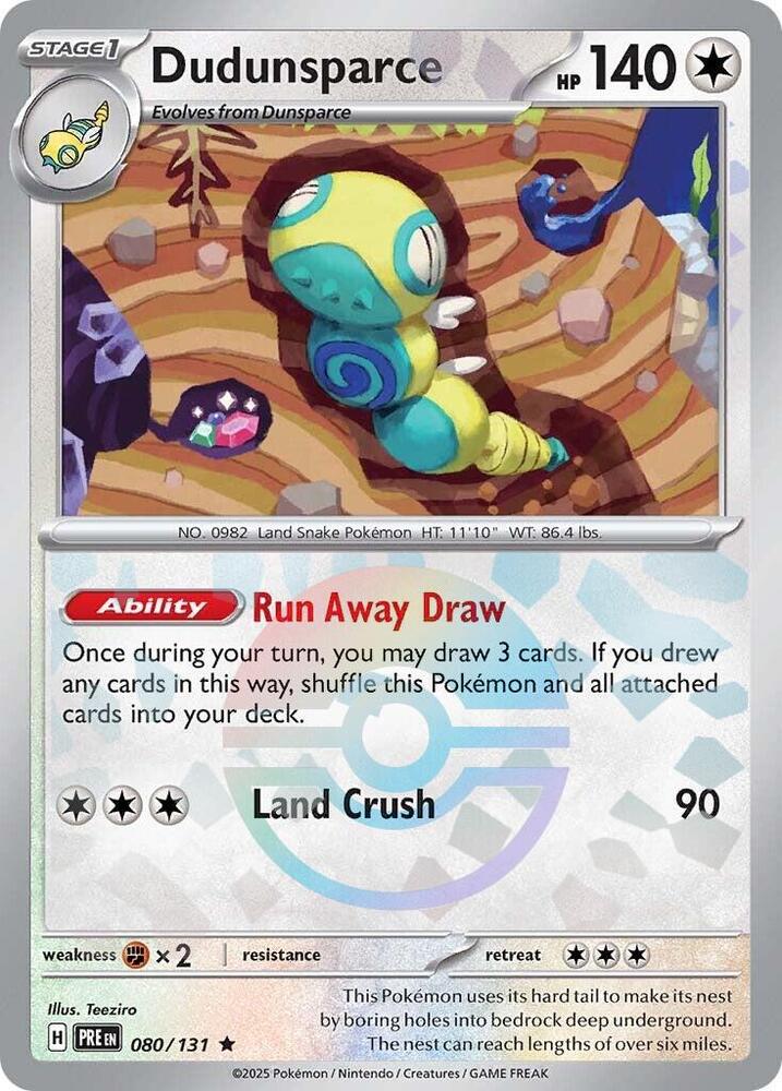 Dudunsparce (080/131) (Poke Ball Pattern) [Scarlet & Violet: Prismatic Evolutions] | Clutch Gaming