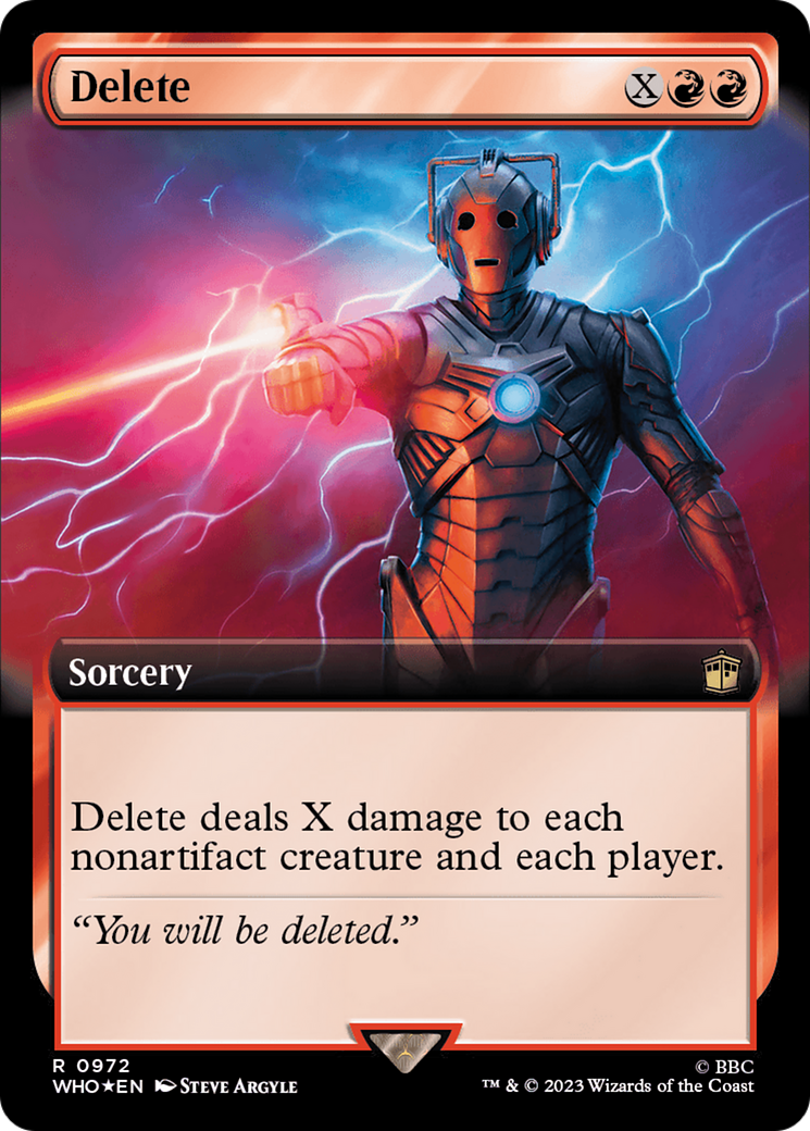 Delete (Extended Art) (Surge Foil) [Doctor Who] | Clutch Gaming