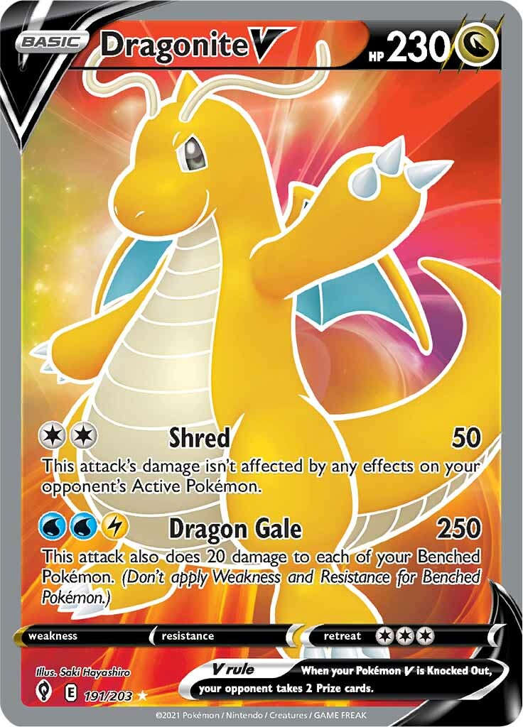 Dragonite V (191/203) [Sword & Shield: Evolving Skies] | Clutch Gaming