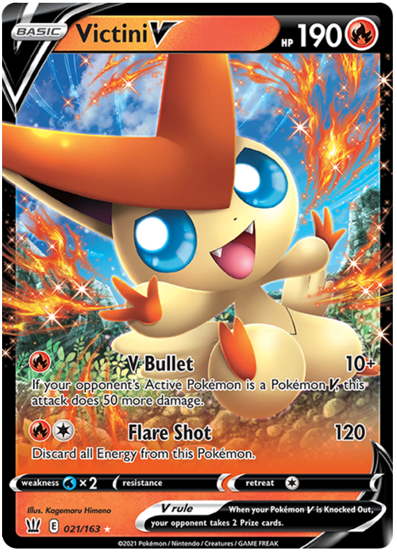 Victini V (021/163) [Sword & Shield: Battle Styles] | Clutch Gaming