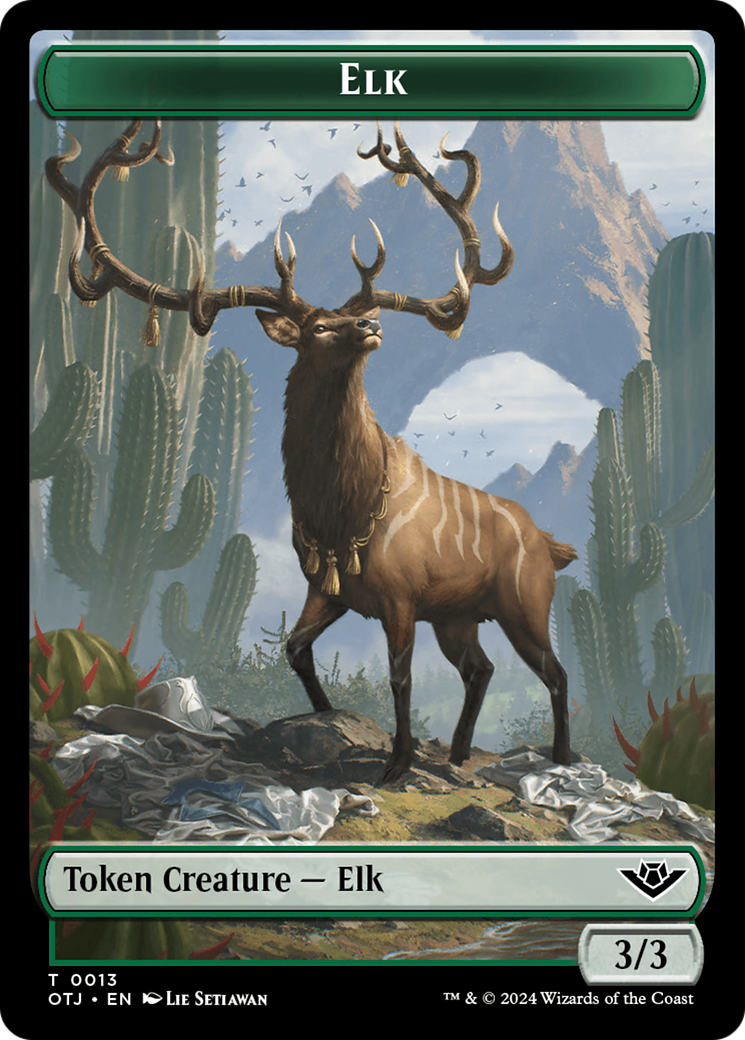 Elk // Plot Double-Sided Token [Outlaws of Thunder Junction Tokens] | Clutch Gaming