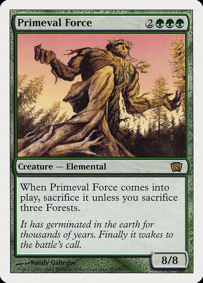 Primeval Force (8th Edition) [Oversize Cards] | Clutch Gaming