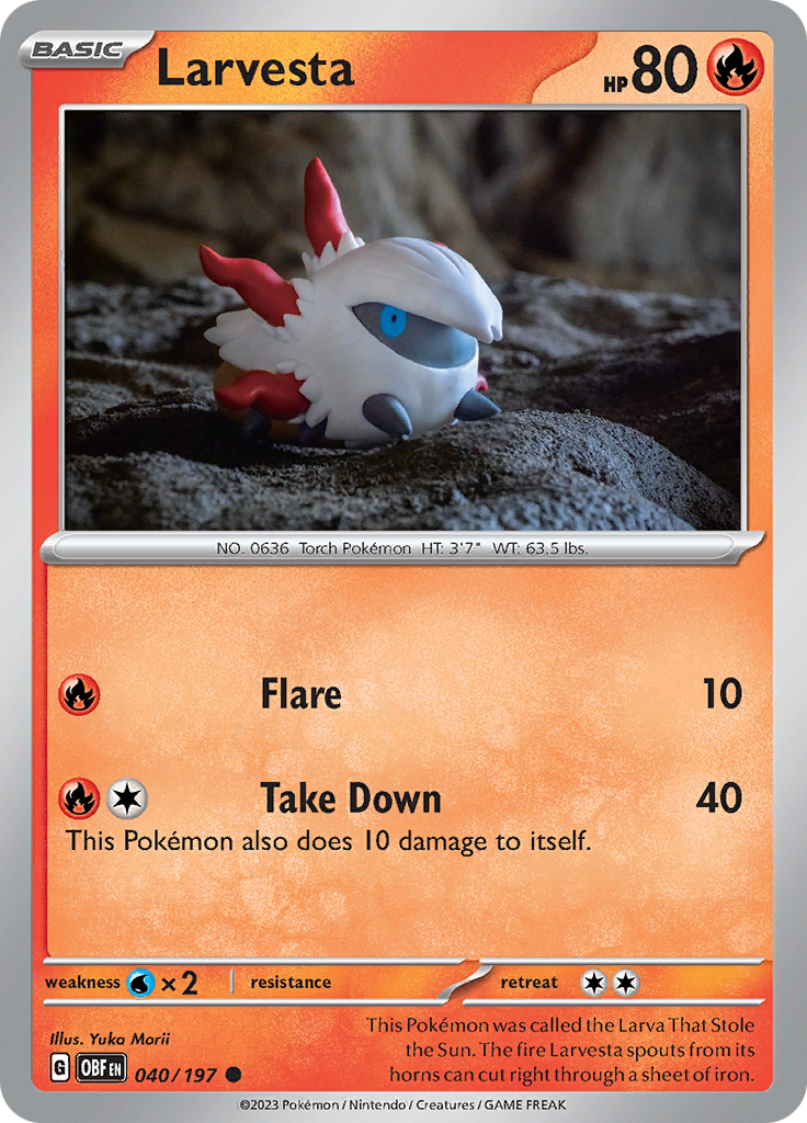 Larvesta (040/197) [Scarlet & Violet: Obsidian Flames] | Clutch Gaming