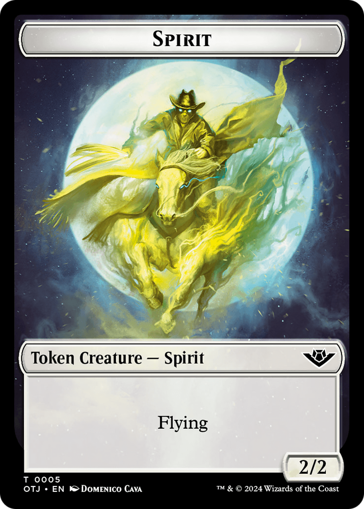 Spirit Token [Outlaws of Thunder Junction Tokens] | Clutch Gaming