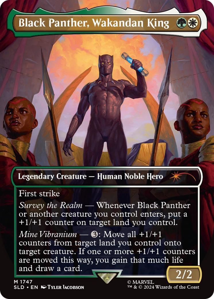 Black Panther, Wakandan King (Rainbow Foil) [Secret Lair Drop Series] | Clutch Gaming